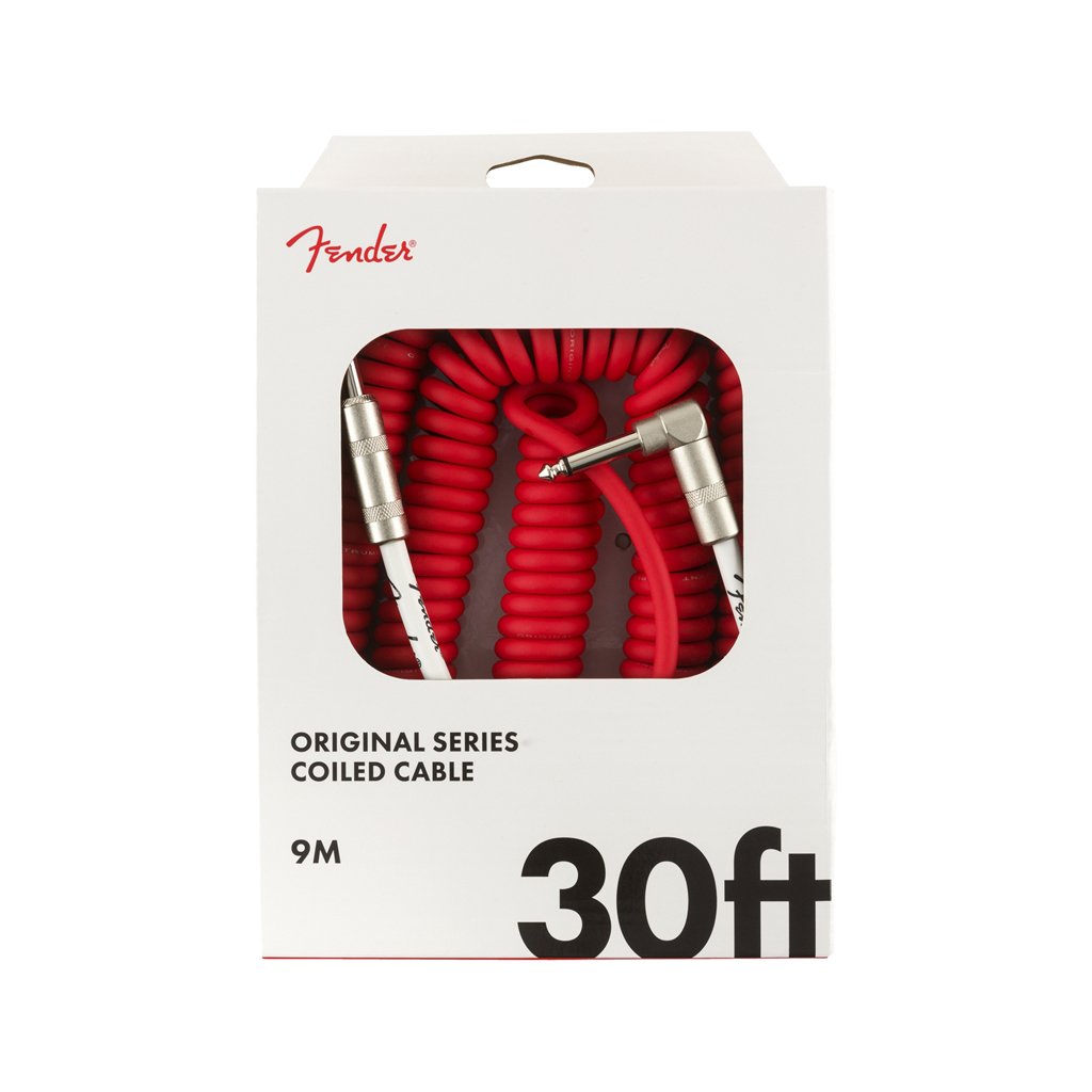 Fender Original Series Coil Cable, 30ft, Fiesta Red, FENDER, CABLES, fender-cables-f03-099-0823-005, ZOSO MUSIC SDN BHD