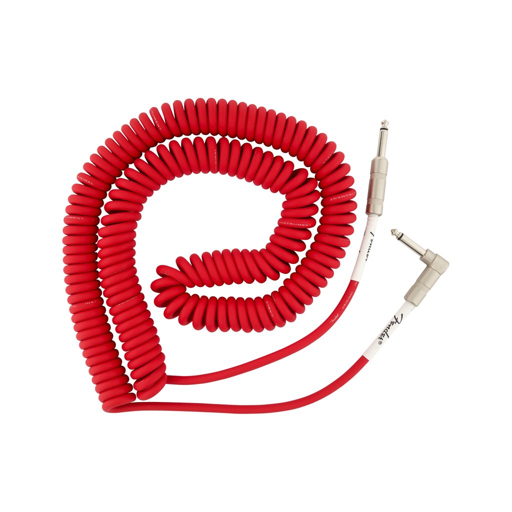 Fender Original Series Coil Cable, 30ft, Fiesta Red, FENDER, CABLES, fender-cables-f03-099-0823-005, ZOSO MUSIC SDN BHD