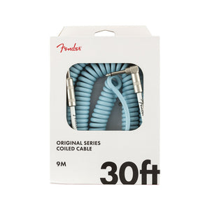 Fender Original Series Coil Cable, 30ft, Daphne Blue, FENDER, CABLES, fender-cables-f03-099-0823-006, ZOSO MUSIC SDN BHD