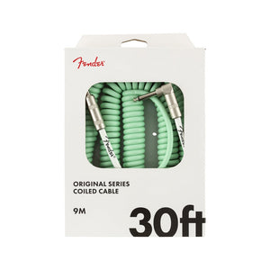 Fender Original Series Coil Cable, 30ft, Seafoam Green, FENDER, CABLES, fender-cables-f03-099-0823-007, ZOSO MUSIC SDN BHD