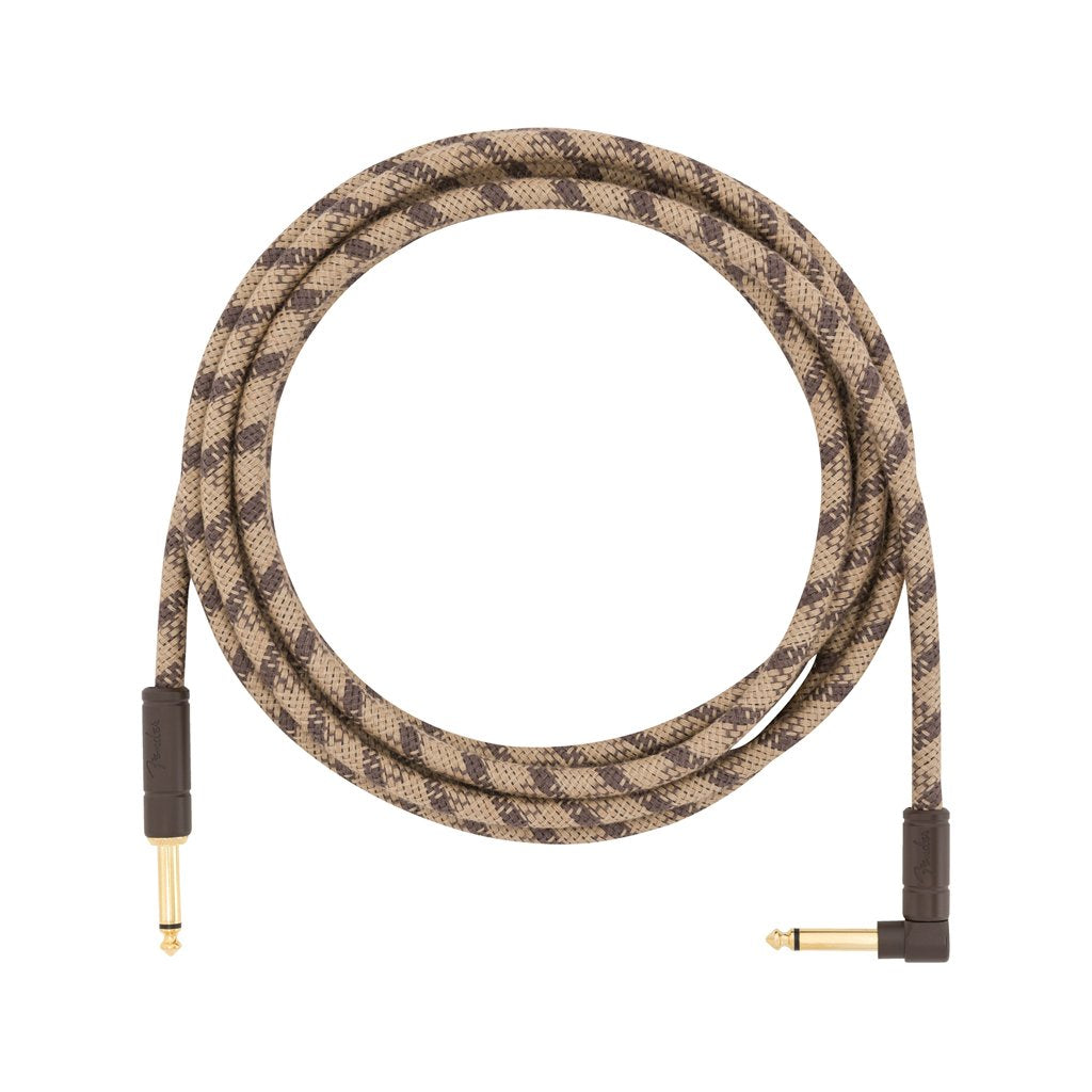 Fender Festival Hemp Angled Instrument Cable, 10ft, Pure Hemp, Brown Stripe, FENDER, CABLES, fender-cables-f03-099-0910-022, ZOSO MUSIC SDN BHD