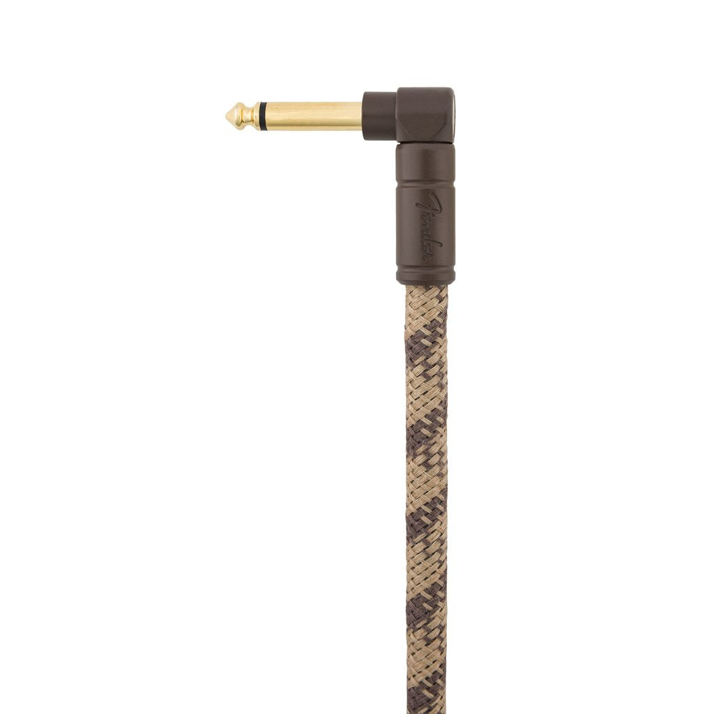 Fender Festival Hemp Angled Instrument Cable, 10ft, Pure Hemp, Brown Stripe, FENDER, CABLES, fender-cables-f03-099-0910-022, ZOSO MUSIC SDN BHD