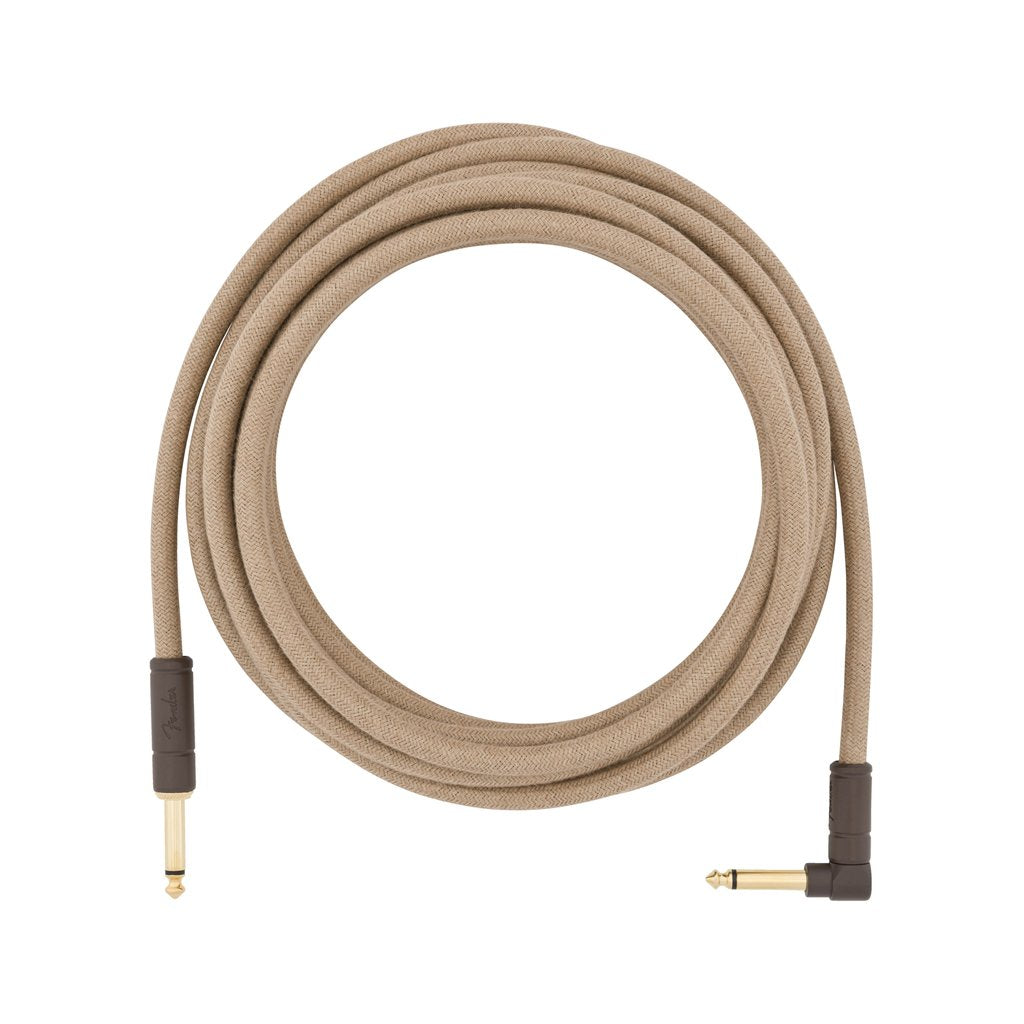 Fender Festival Hemp Angled Instrument Cable, 18.6ft, Pure Hemp, Natural, FENDER, CABLES, fender-cables-f03-099-0918-021, ZOSO MUSIC SDN BHD
