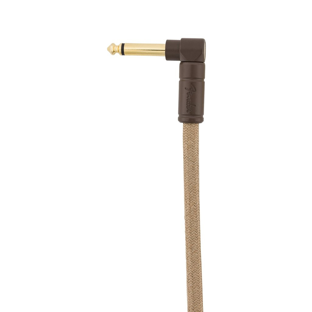 Fender Festival Hemp Angled Instrument Cable, 18.6ft, Pure Hemp, Natural, FENDER, CABLES, fender-cables-f03-099-0918-021, ZOSO MUSIC SDN BHD