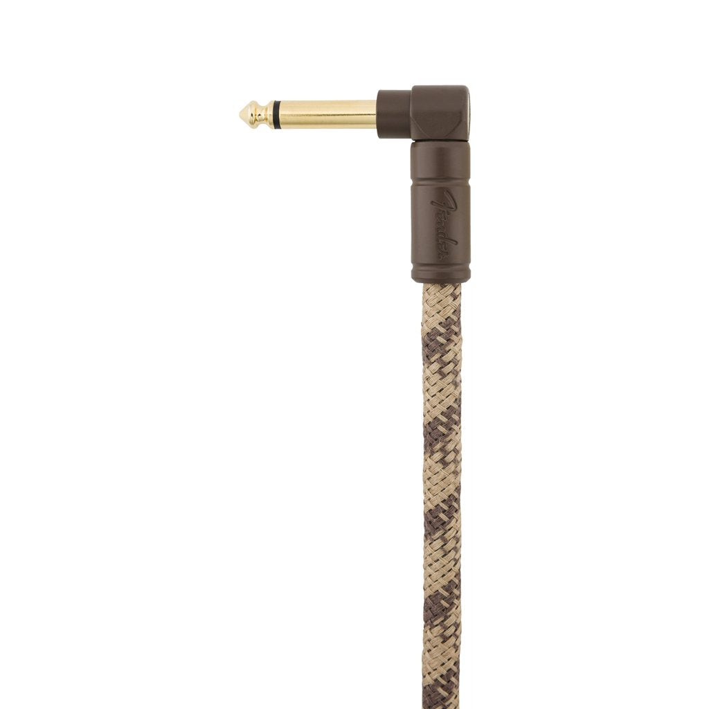 Fender Festival Hemp Angled Instrument Cable, 18.6ft, Pure Hemp, Brown Stripe, FENDER, CABLES, fender-cables-f03-099-0918-022, ZOSO MUSIC SDN BHD