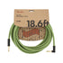 Fender Festival Hemp Angled Instrument Cable, 18.6ft, Pure Hemp, Green, FENDER, CABLES, fender-cables-f03-099-0918-062, ZOSO MUSIC SDN BHD