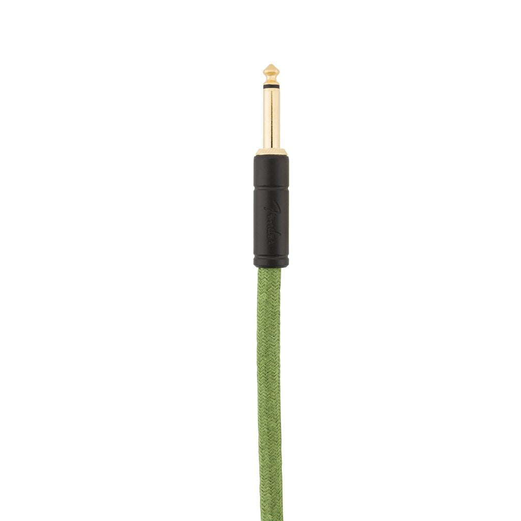 Fender Festival Hemp Angled Instrument Cable, 18.6ft, Pure Hemp, Green, FENDER, CABLES, fender-cables-f03-099-0918-062, ZOSO MUSIC SDN BHD
