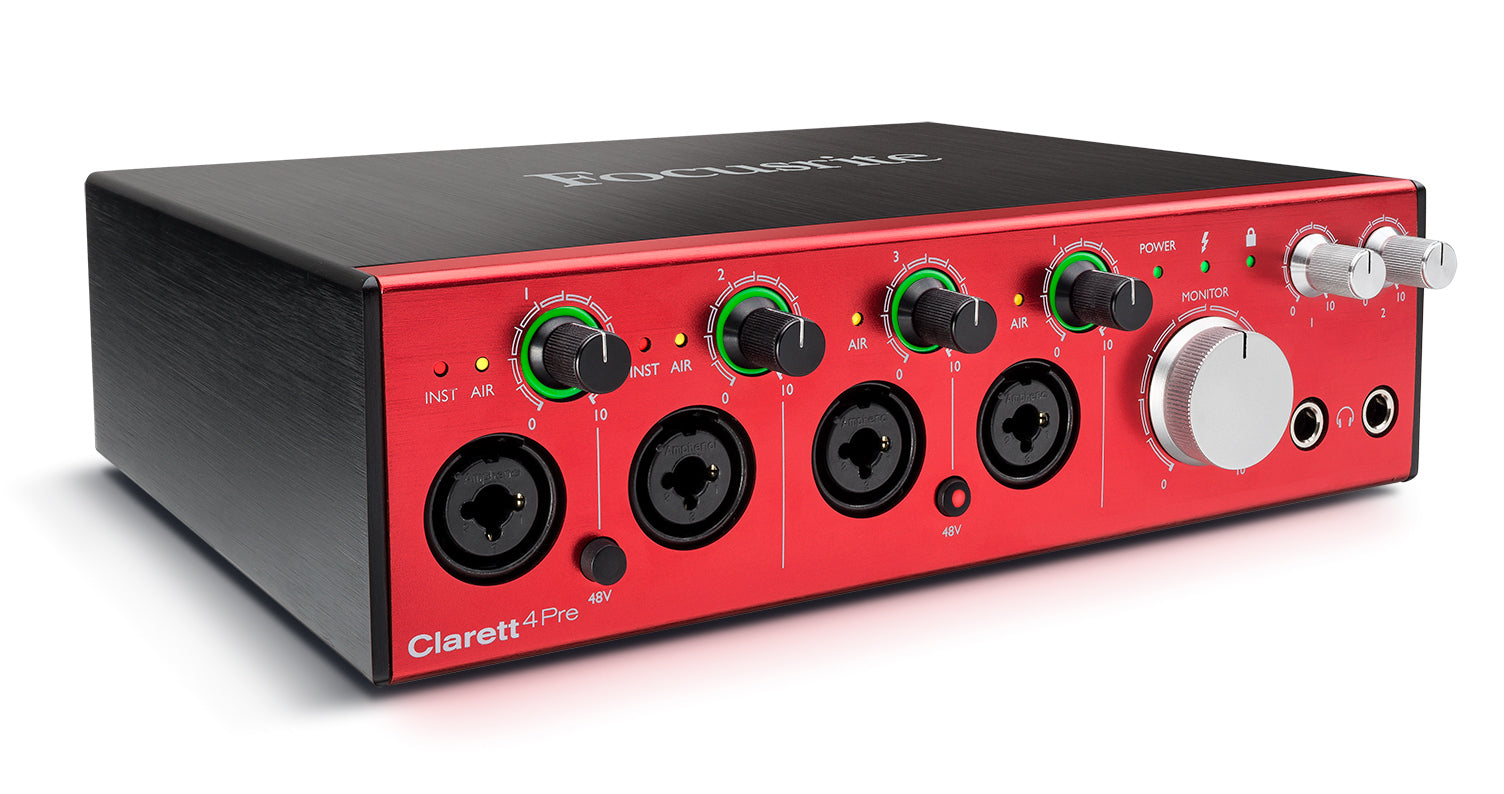 FOCUSRITE CLARETT 4PRE 18X8 THUNDERBOLT INTERFACE, FOCUSRITE, AUDIO INTERFACE, focusrite-clarett-4pre-18x8-thunderbolt-interface, ZOSO MUSIC SDN BHD