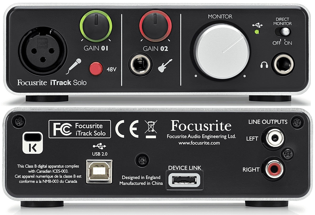 FOCUSRITE iTRACK SOLO AUDIO INTERFACE WITH LIGHTNING CONNECTOR, FOCUSRITE, AUDIO INTERFACE, focusrite-itrack-solo-audio-interface-with-lightning-connector, ZOSO MUSIC SDN BHD