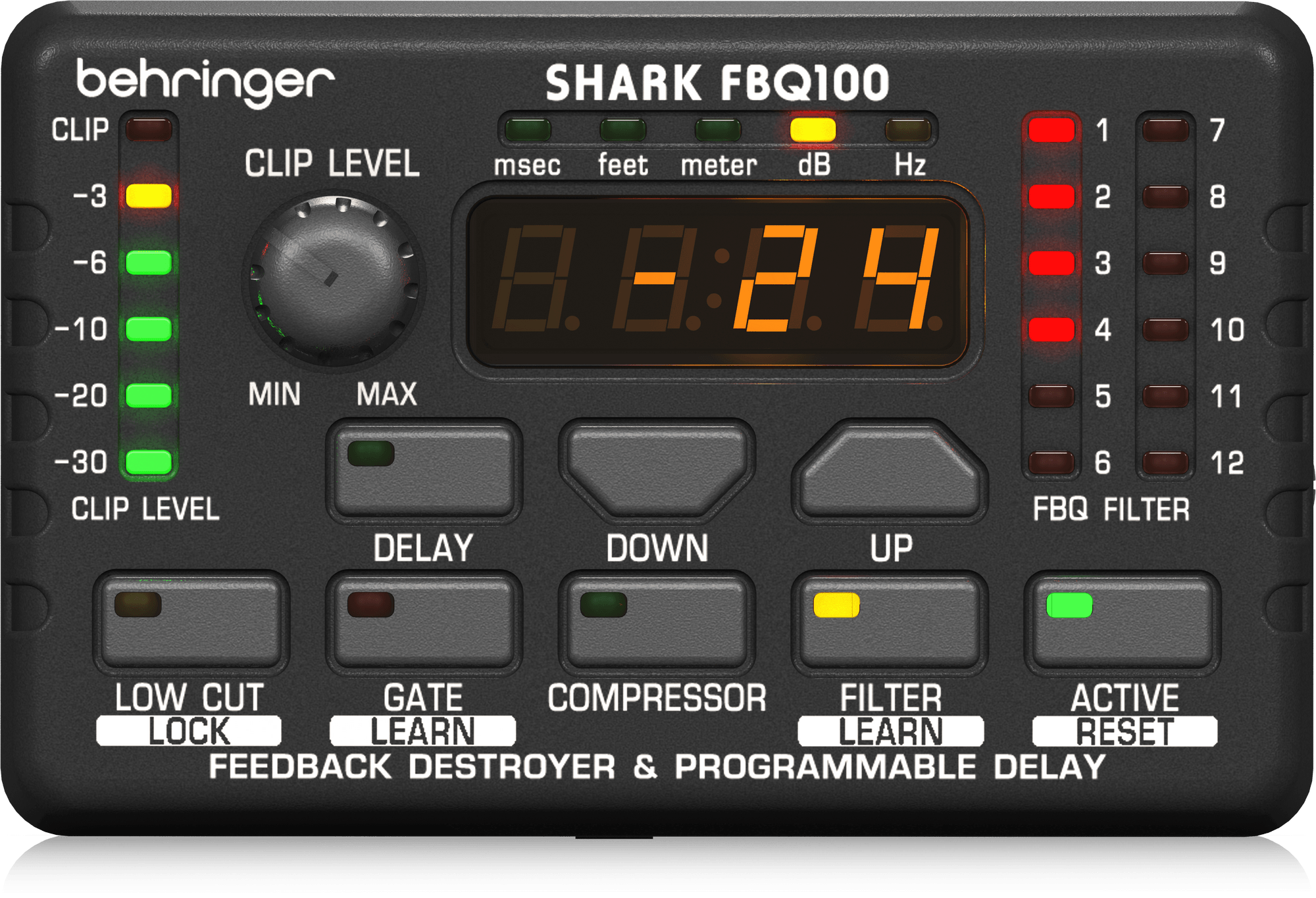 Behringer Shark FBQ100 1-channel Feedback Suppressor (FBQ-100) | BEHRINGER , Zoso Music