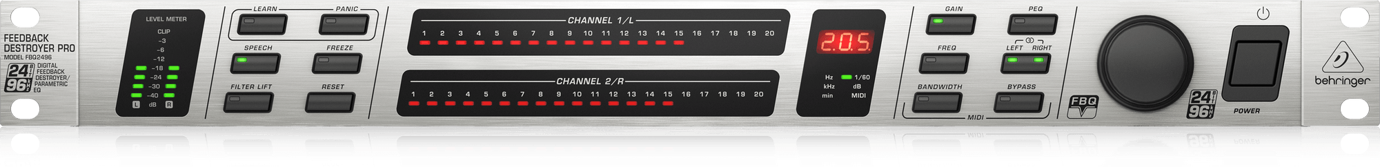 Behringer Pro FBQ2496 Feedback Destroyer (FBQ-2496) | BEHRINGER , Zoso Music