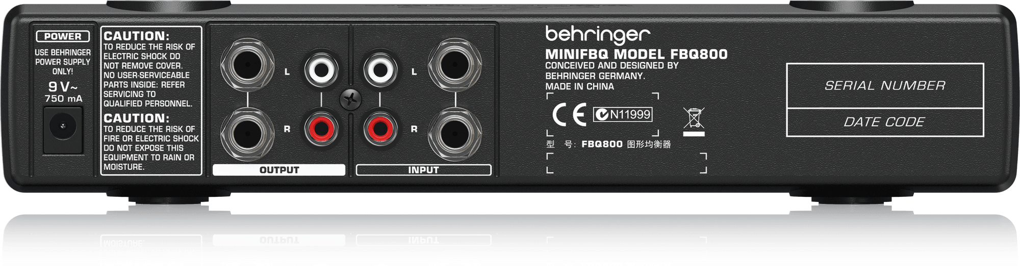 Behringer FBQ800 Ultra-Compact 9-Band Graphic Equalizer with FBQ | BEHRINGER , Zoso Music