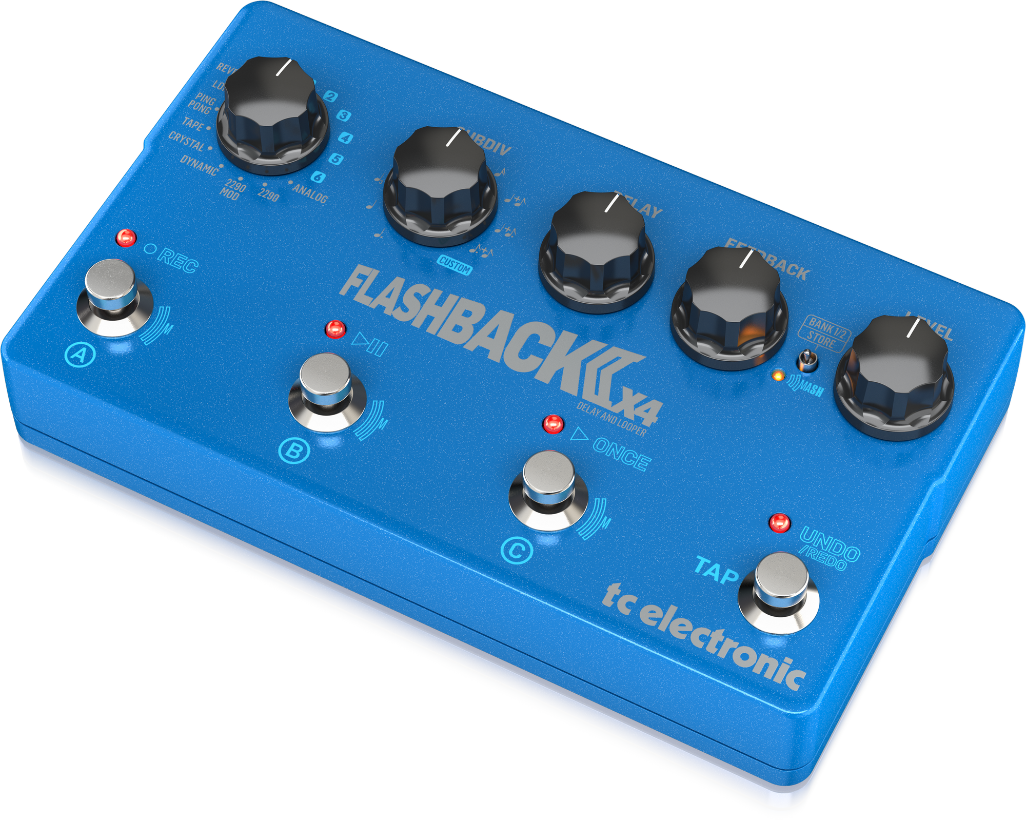 TC Electronic Flashback X4 Delay Pedal Exceptional TonePrint-Enabled Delay Pedal with 16 Delay Types, 3 Presets and Tap Tempo, TC ELECTRONIC, EFFECTS, tc-electronic-effects-tc-flashback-2-x4-delay, ZOSO MUSIC SDN BHD