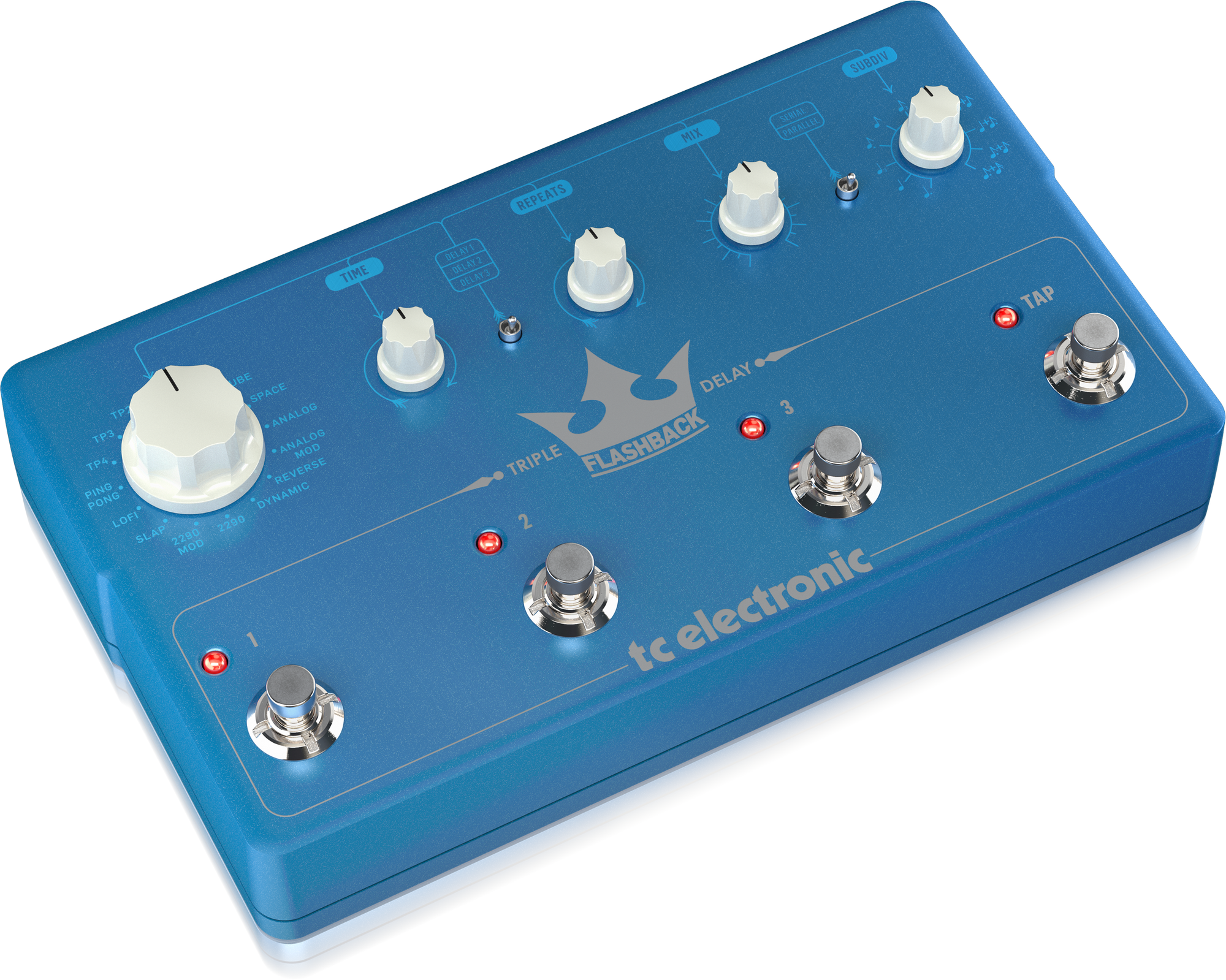 TC Electronic Flashback Triple Delay Intuitive Three-Engine Delay Pedal with Flexible Routing, Subdivision Control and Built-In TonePrints, TC ELECTRONIC, EFFECTS, tc-electronic-effects-tc-flashback-triple-delay, ZOSO MUSIC SDN BHD