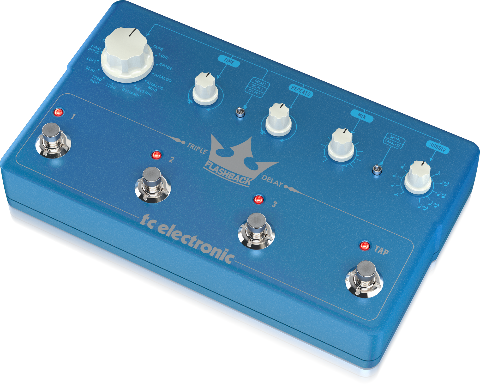 TC Electronic Flashback Triple Delay Intuitive Three-Engine Delay Pedal with Flexible Routing, Subdivision Control and Built-In TonePrints, TC ELECTRONIC, EFFECTS, tc-electronic-effects-tc-flashback-triple-delay, ZOSO MUSIC SDN BHD