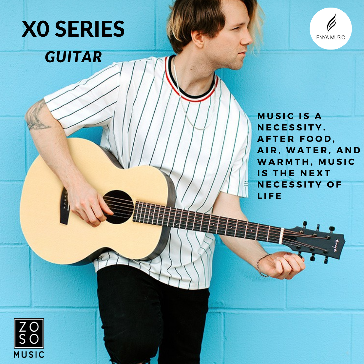 ENYA EM X0 SERIES HPL SPRUCE & HPL KOA (AJ BODY) WITH BAG | ENYA , Zoso Music