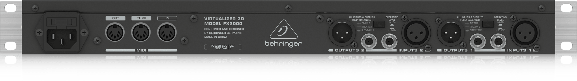 Behringer Virtualizer 3D FX2000 Rackmount Effects Processor (FX-2000) | BEHRINGER , Zoso Music