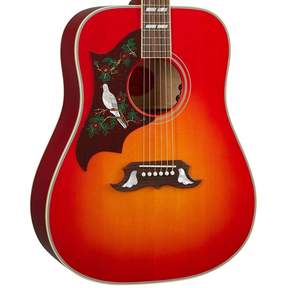 Gibson Dove Original (Left-handed) Acoustic Guitar, Vintage Cherry Sunburst