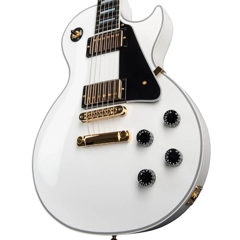 Gibson Les Paul Custom w/ Ebony Fingerboard Gloss Electric Guitar, Alpine White