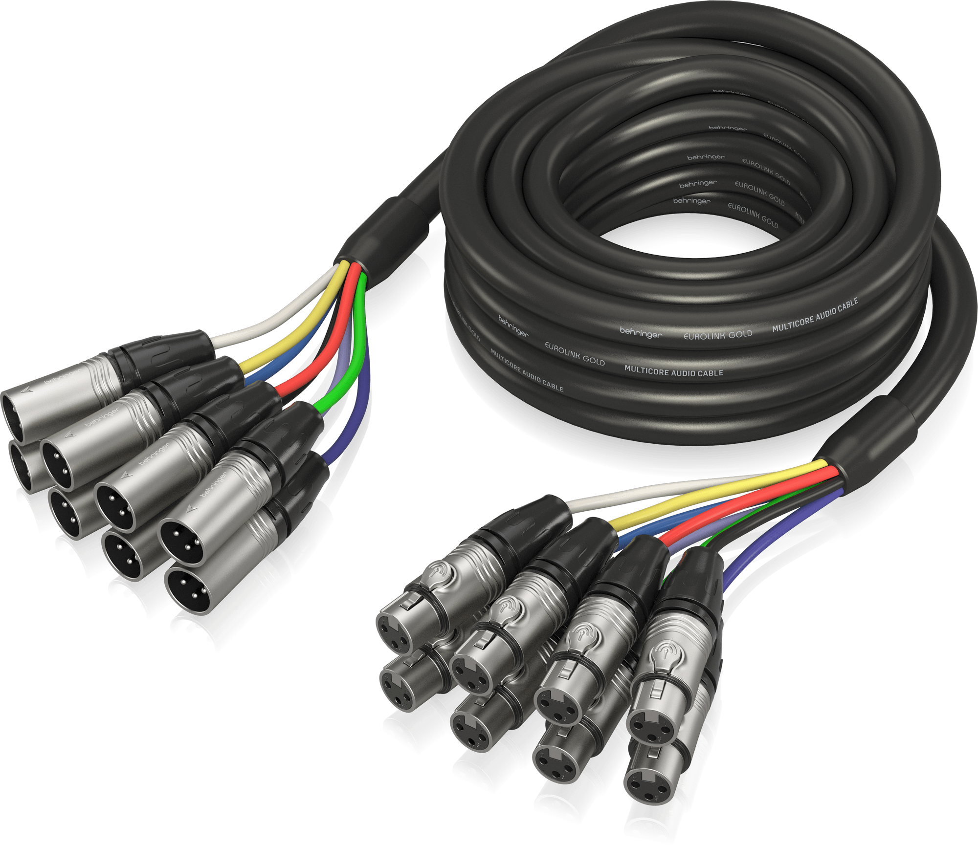 Behringer GMX-500 Gold Performance 5M 8-Way Multicore Cable with XLR Connectors | BEHRINGER , Zoso Music