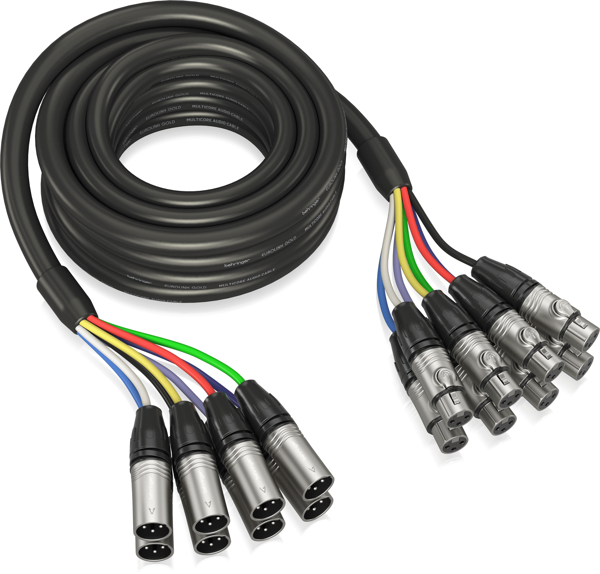 Behringer GMX-500 Gold Performance 5M 8-Way Multicore Cable with XLR Connectors | BEHRINGER , Zoso Music