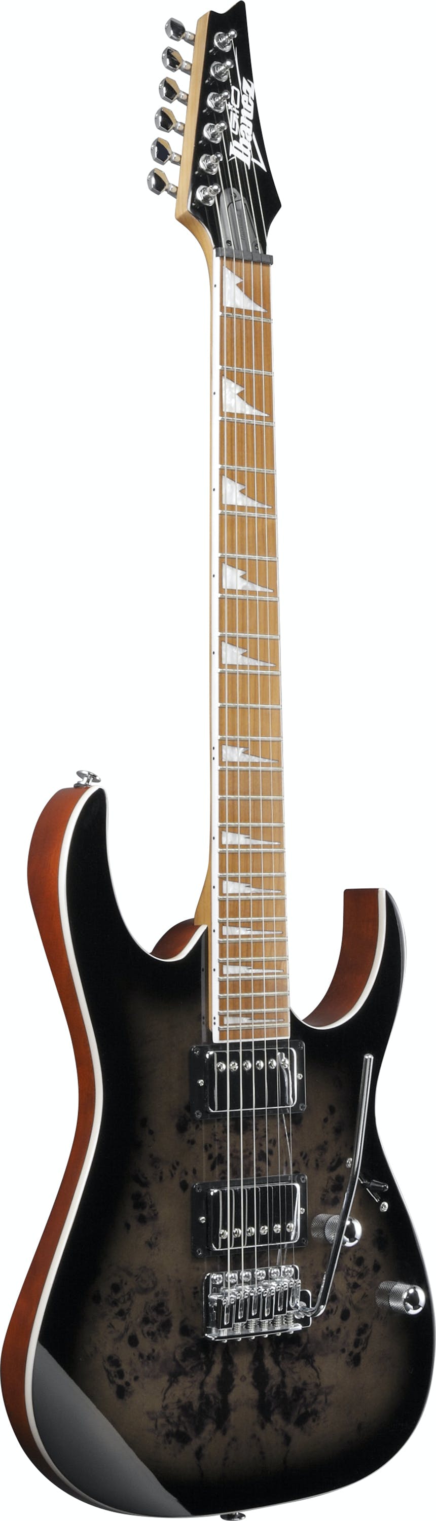 Ibanez Grg220pa1-bkb Electric Guitar, Transparent Brown Black Burst