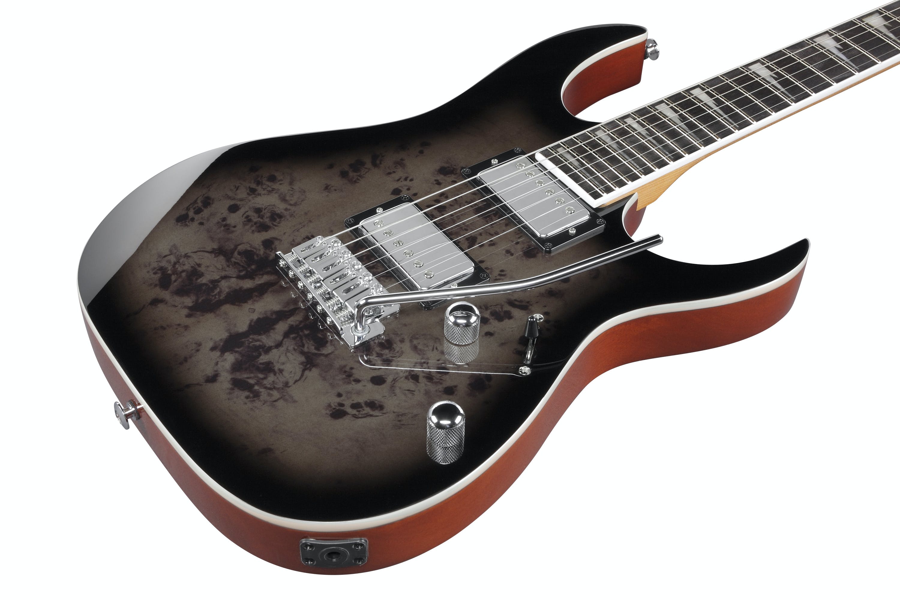 Ibanez Grg220pa1-bkb Electric Guitar, Transparent Brown Black Burst