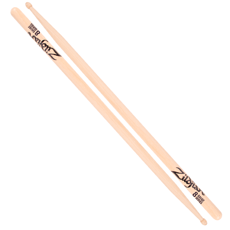 Zildjian Hickory Drumsticks 8 Gauge Wood Tip, Natural |  ZILDJIAN |  DRUMSTICK |  Zoso Music