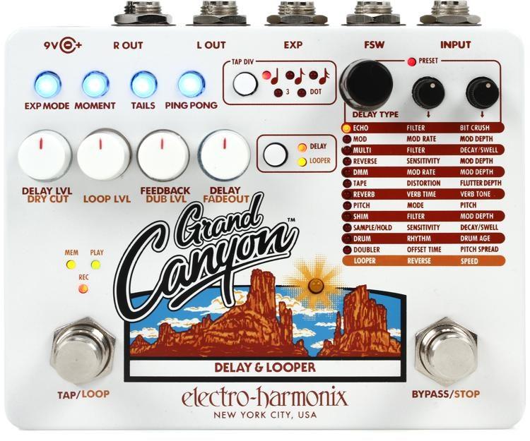 Electro-Harmonix Grand Canyon Delay & Looper Guitar Effects Pedal | ELECTRO-HARMONIX , Zoso Music