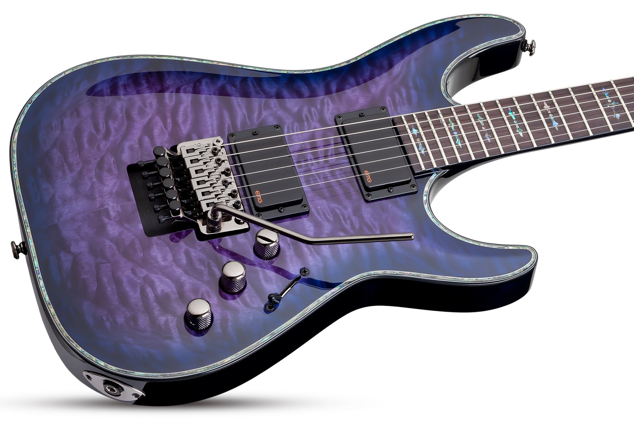 SCHECTER HELLRAISER C-1 WITH EMG & FLOYD ROSE - TRANS PURPLE BURST (3005) MADE IN KOREA, SCHECTER, ELECTRIC GUITAR, schecter-electric-guitar-hellraiserc-1-fr-tpb, ZOSO MUSIC SDN BHD