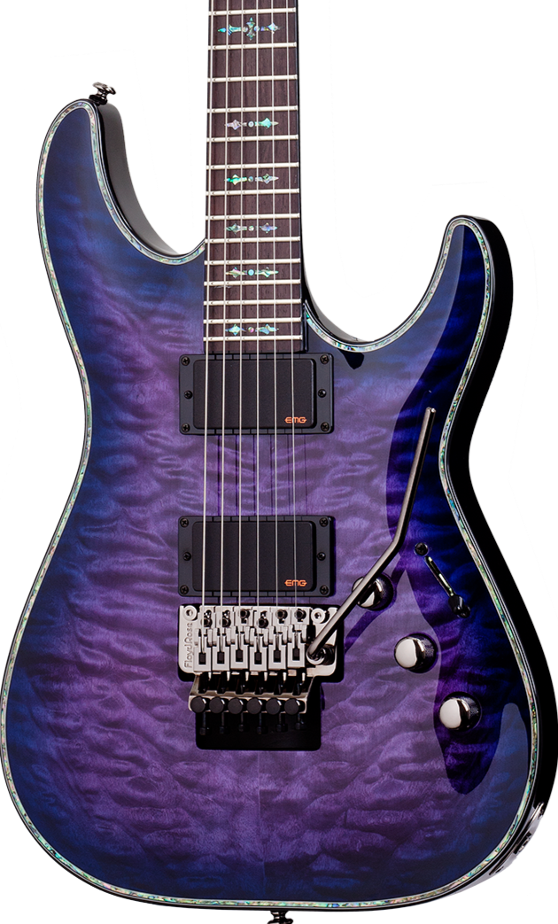 SCHECTER HELLRAISER C-1 WITH EMG & FLOYD ROSE - TRANS PURPLE BURST (3005) MADE IN KOREA, SCHECTER, ELECTRIC GUITAR, schecter-electric-guitar-hellraiserc-1-fr-tpb, ZOSO MUSIC SDN BHD