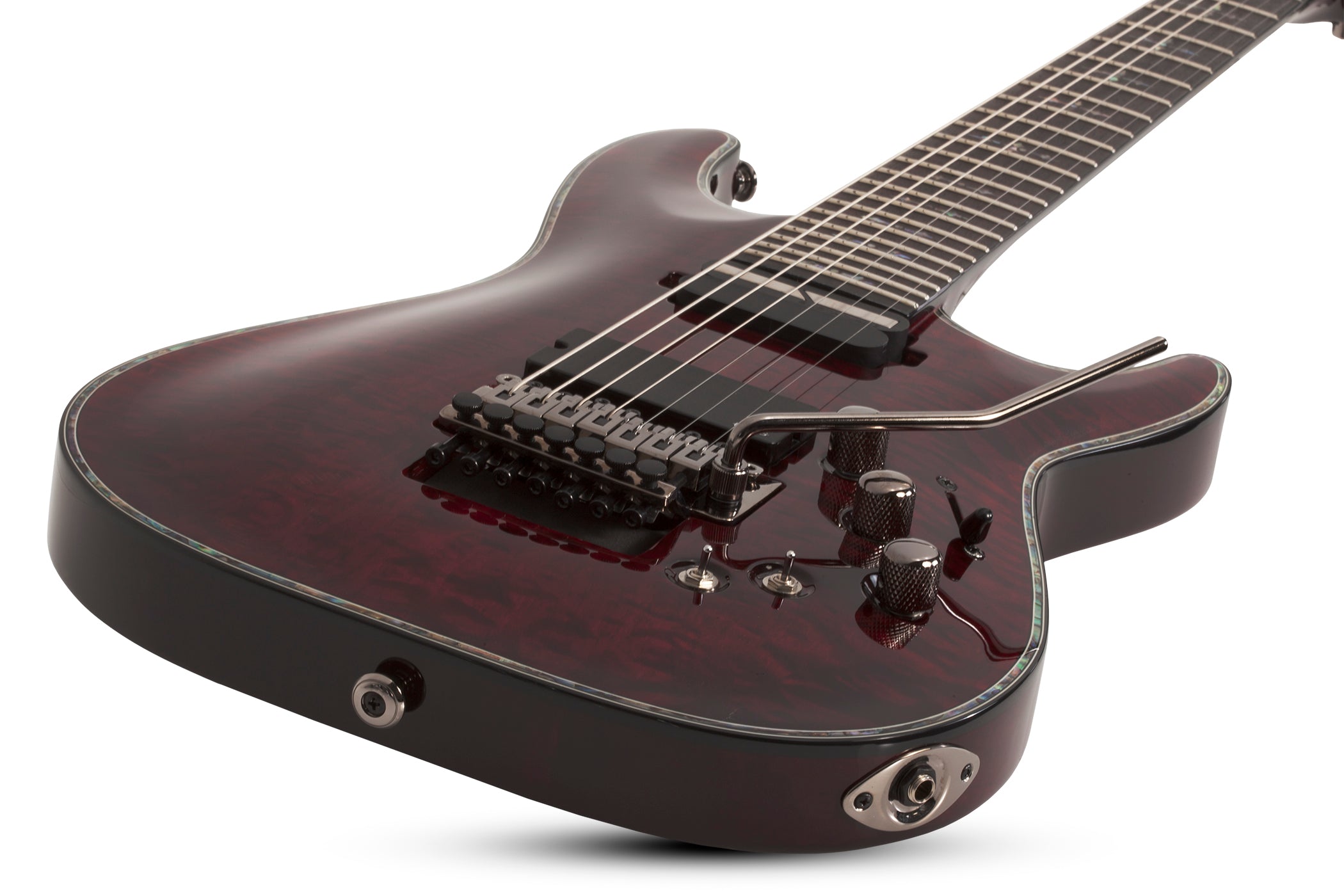 SCHECTER HELLRAISER C-7 WITH SUSTAINIAC, EMG & FLOYD ROSE ELECTRIC GUITAR - BLACK CHERRY (1829) (MADE IN KOREA), SCHECTER, ELECTRIC GUITAR, schecter-electric-guitar-hellraiser-c-7-fr-bc-mik, ZOSO MUSIC SDN BHD
