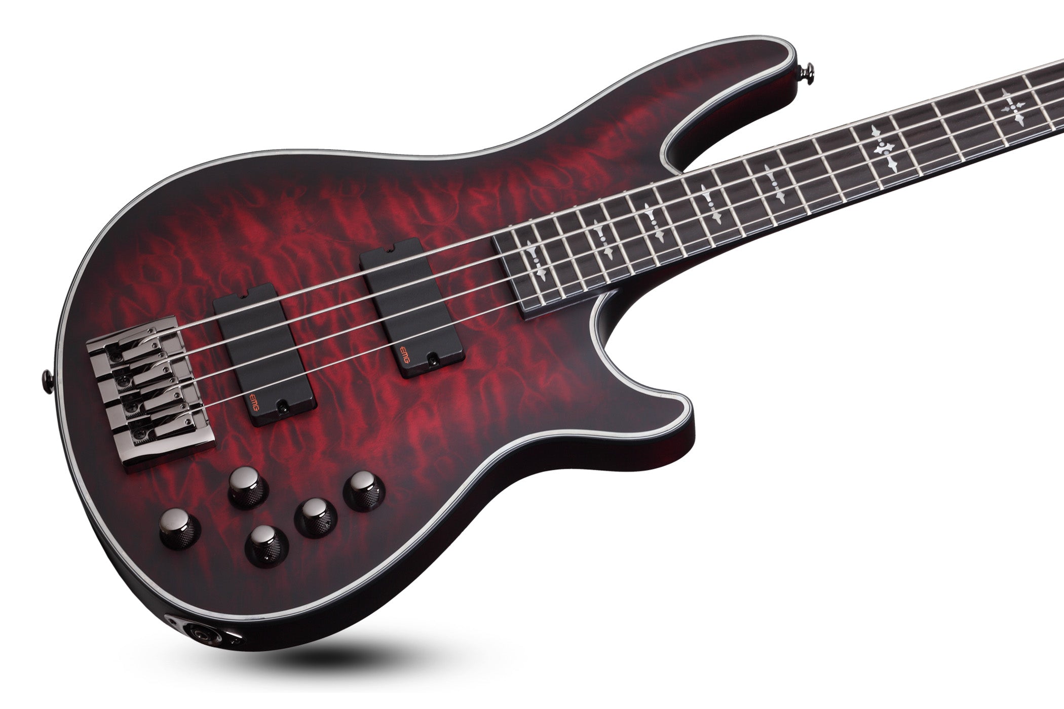 SCHECTER HELLRAISER EXTREME-4 STRING BASS GUITAR - CRIMSON RED BURST SATIN (1910) MADE IN KOREA, SCHECTER, BASS GUITAR, schecter-bass-guitar-hellraiser-extreme4-rbs, ZOSO MUSIC SDN BHD