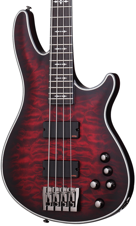 SCHECTER HELLRAISER EXTREME-4 STRING BASS GUITAR - CRIMSON RED BURST SATIN (1910) MADE IN KOREA, SCHECTER, BASS GUITAR, schecter-bass-guitar-hellraiser-extreme4-rbs, ZOSO MUSIC SDN BHD