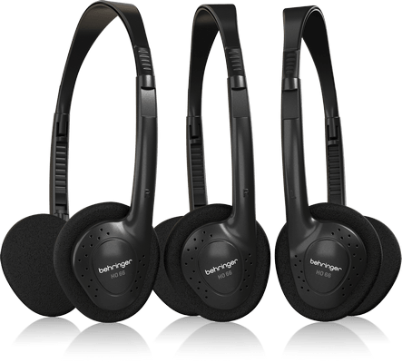 Behringer HO66 Stereo Headphones (3-Pack) (HO 66 / HO-66) A SET Of 3 | BEHRINGER , Zoso Music