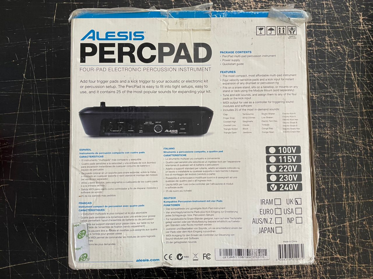 DISPLAY CLEARANCE ALESIS PERCPAD COMPACT, FOUR-PAD ELECTRONIC DRUM & PERCUSSION KIT | ALESIS , Zoso Music
