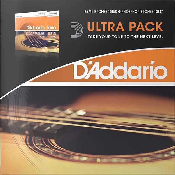 D'ADDARIO EZ900-EJ15 ACOUSTIC GUITAR STRING ULTRA PACK BUNDLE