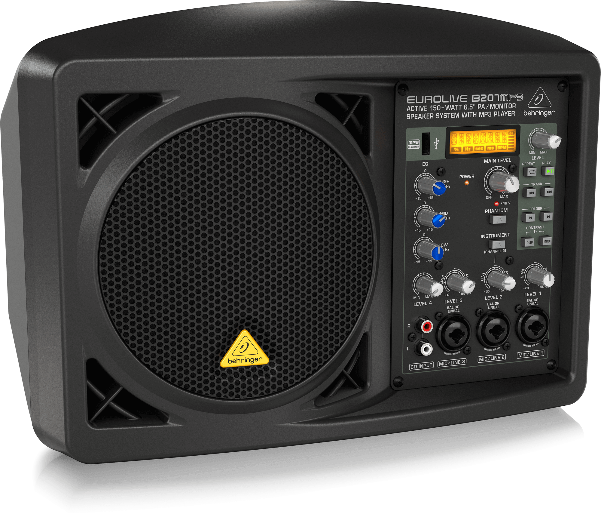 Behringer Eurolive B207MP3 150W 6.5" Personal PA/Monitor Speaker - Pair | BEHRINGER , Zoso Music