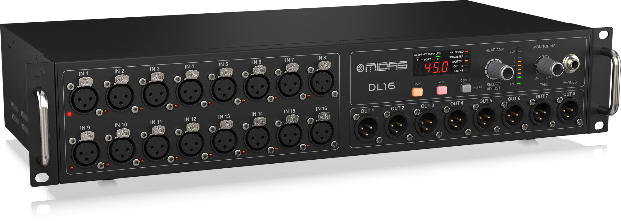 MIDAS DL16 16-INPUT/8-OUTPUT STAGE BOX