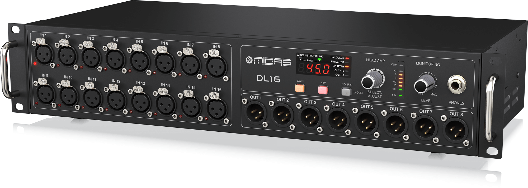 MIDAS DL16 16-INPUT/8-OUTPUT STAGE BOX