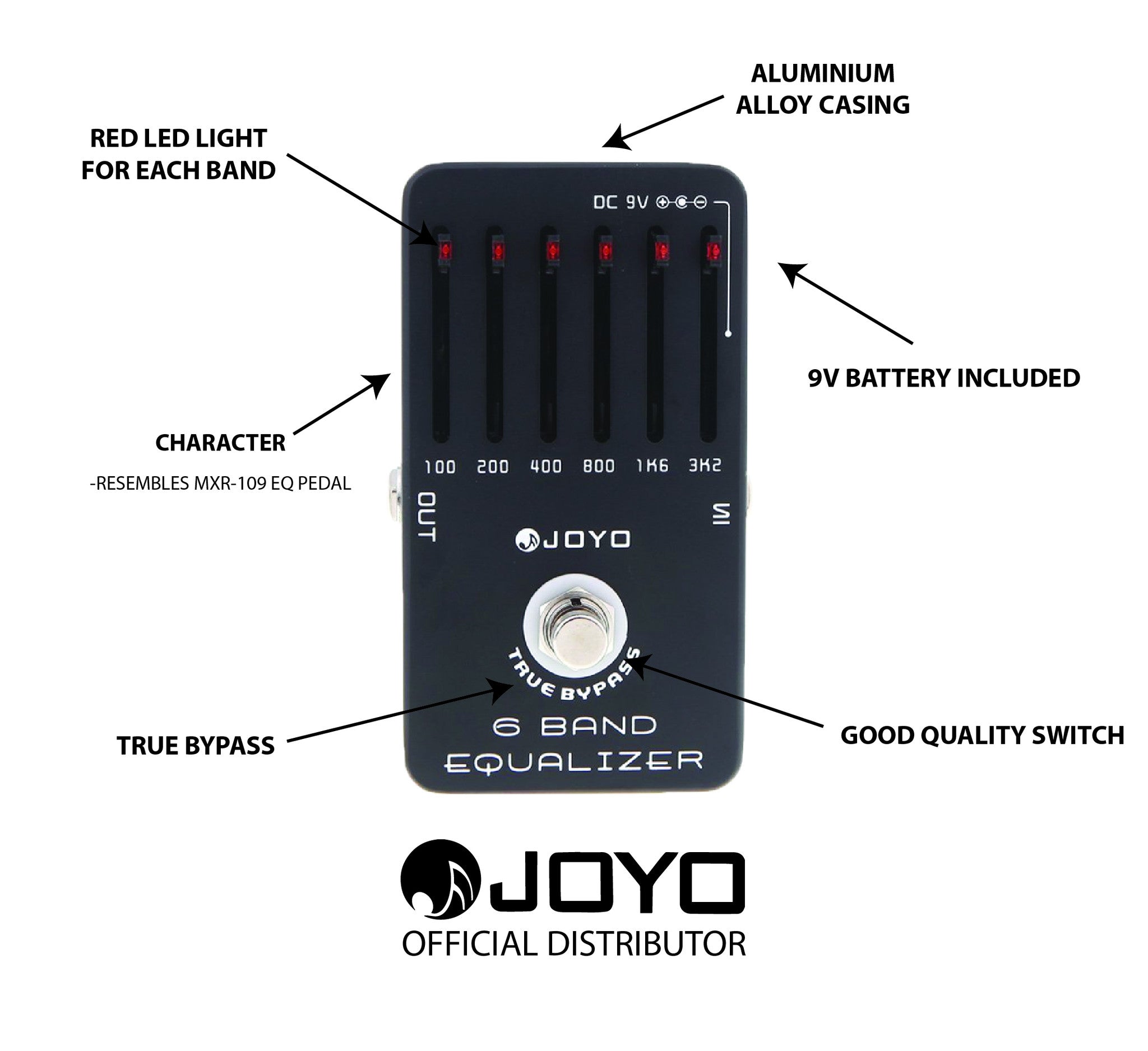 JOYO JF-11 6 BAND EQUALIZER, JOYO, EFFECTS, joyo-6-band-equalizer, ZOSO MUSIC SDN BHD