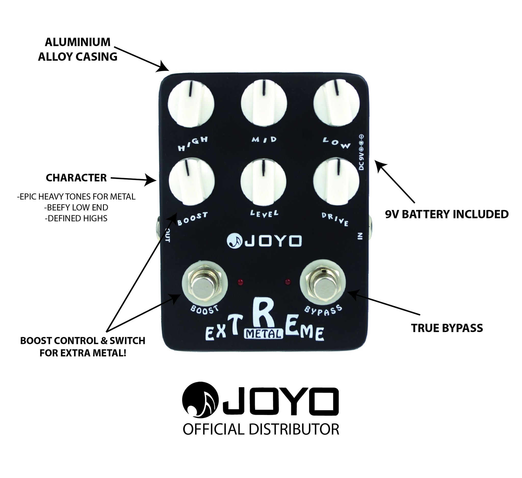 JOYO JF-17 EXTREME METAL, JOYO, EFFECTS, joyo-extreme-metal-effect-pedal, ZOSO MUSIC SDN BHD