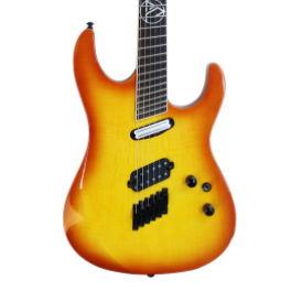 J&D FF 060 ELECTRIC GUITAR FANNED FRET WITH LOCKING TUNER 3 WAY SWITCH WITH KILL SWITCH SUNBURST, J&D, ELECTRIC GUITAR, j-d-electric-guitar-ff-060-sb, ZOSO MUSIC SDN BHD