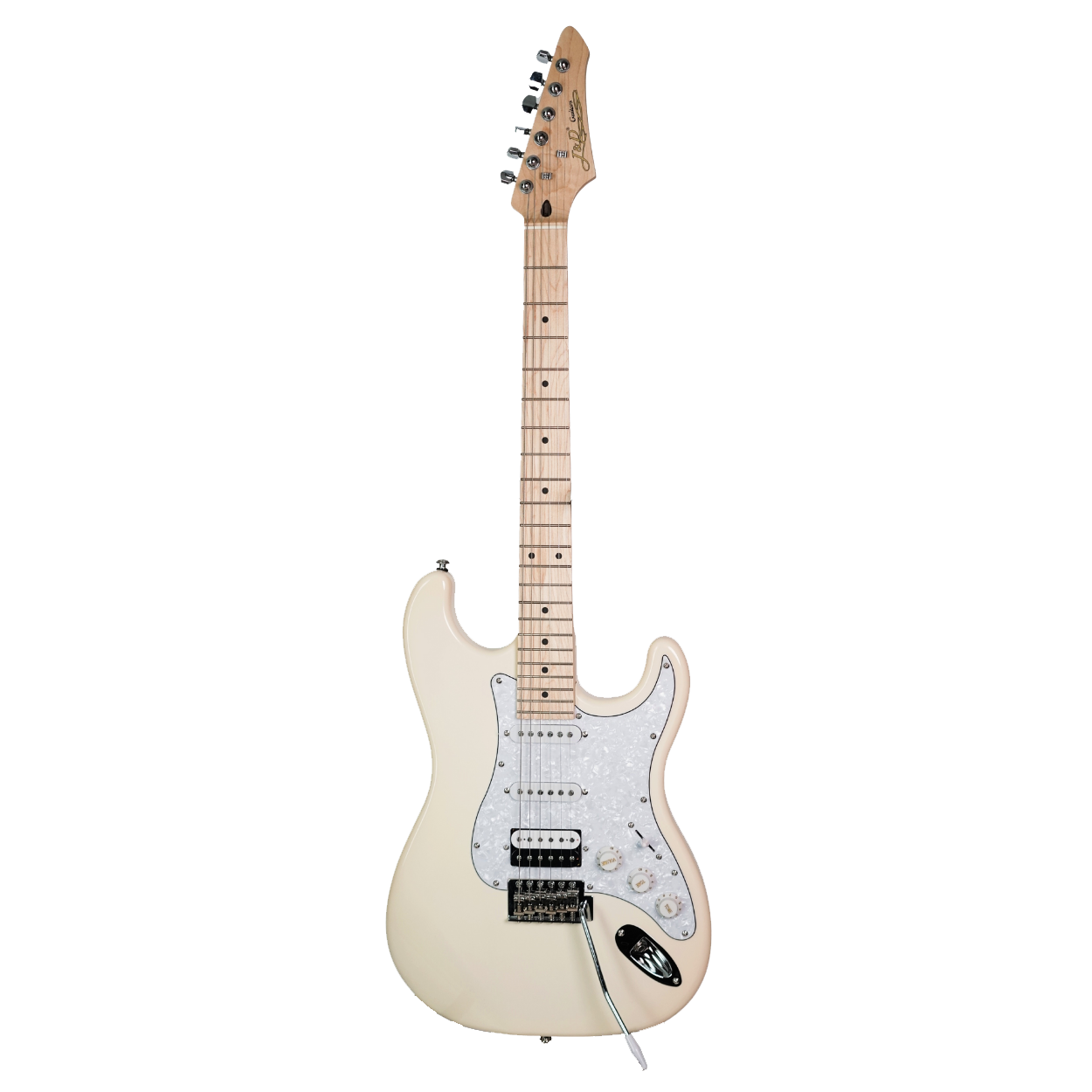 J&D ST DELUXE (DLX) STRATOCASTER HSS/SSH ELECTRIC GUITAR IVORY, J&D, ELECTRIC GUITAR, j-d-electric-guitar-st-dlx-iv, ZOSO MUSIC SDN BHD