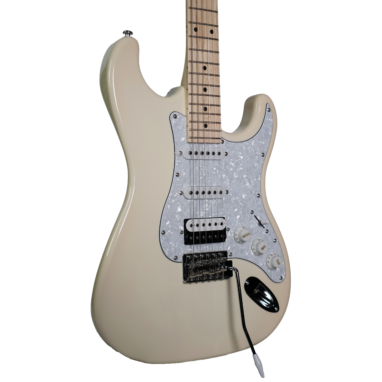J&D ST DELUXE (DLX) STRATOCASTER HSS/SSH ELECTRIC GUITAR IVORY, J&D, ELECTRIC GUITAR, j-d-electric-guitar-st-dlx-iv, ZOSO MUSIC SDN BHD