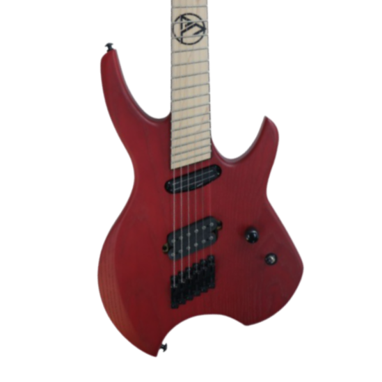 J&D VF 060 ELECTRIC GUITAR FANNED FRET W/LOCKING TUNER 3 WAY SWITCH WITH KILL SWITCH MATTE RED