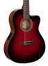 Cort Jade Nylon Classical Guitar EQ With Bag Burgundy Red Burst | CORT , Zoso Music