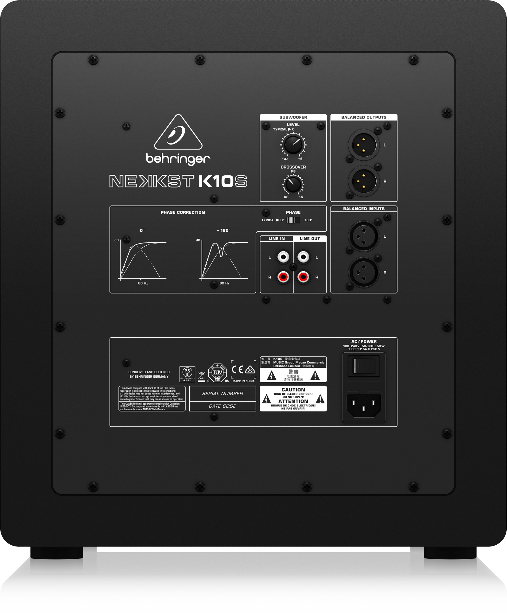 Behringer Nekkst K10S 10" Powered Studio Subwoofer | BEHRINGER , Zoso Music