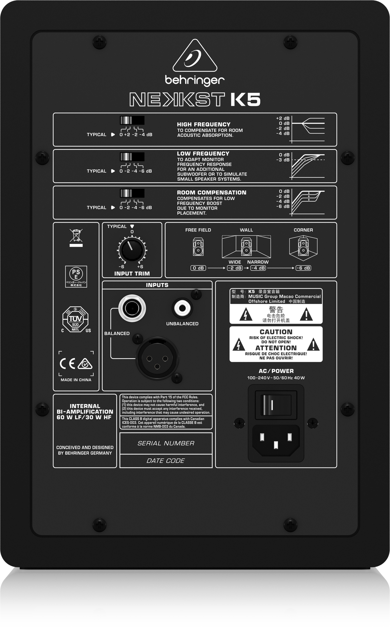Behringer Nekkst K5 5" Powered Studio Monitor - Pair | BEHRINGER , Zoso Music