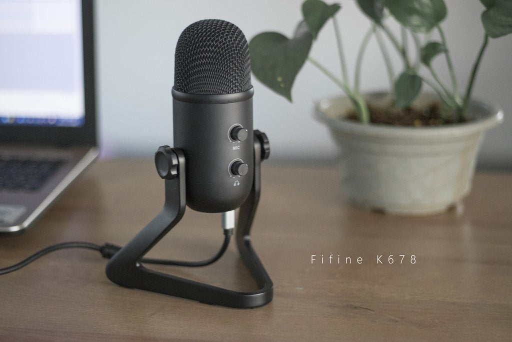 FIFINE K678 WITH LOW-LATENCY MONITOR JACK USB CARDIOID CONDENSER, FIFINE, CONDENSER MICROPHONE, fifine-microphone-k678, ZOSO MUSIC SDN BHD